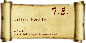 Tallos Evelin névjegykártya