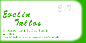 evelin tallos business card